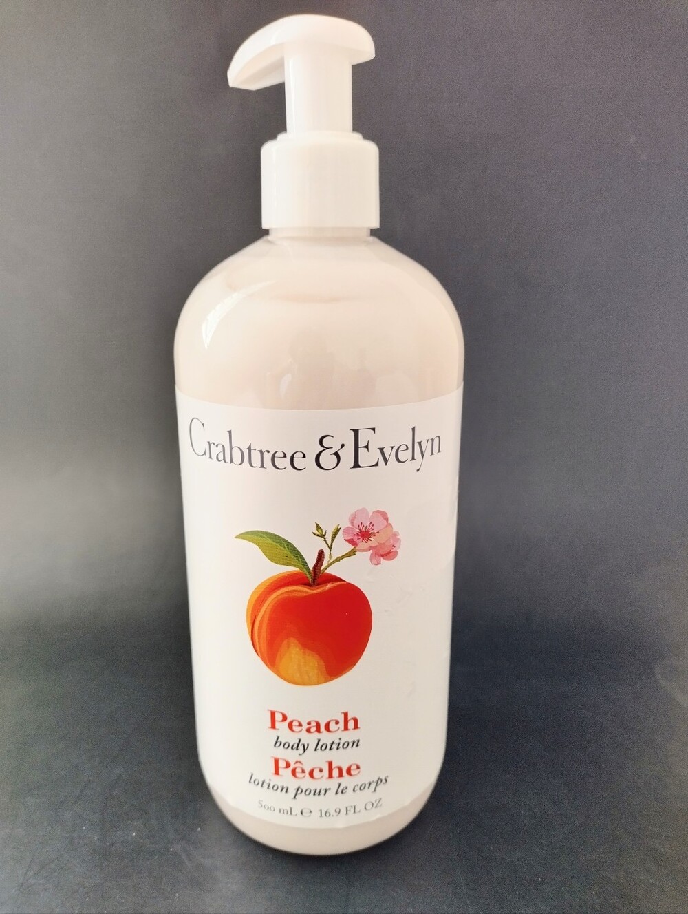 Crabtree & Evelyn Peach Peche Body Lotion 16.9 oz 500ml Discontinued scent